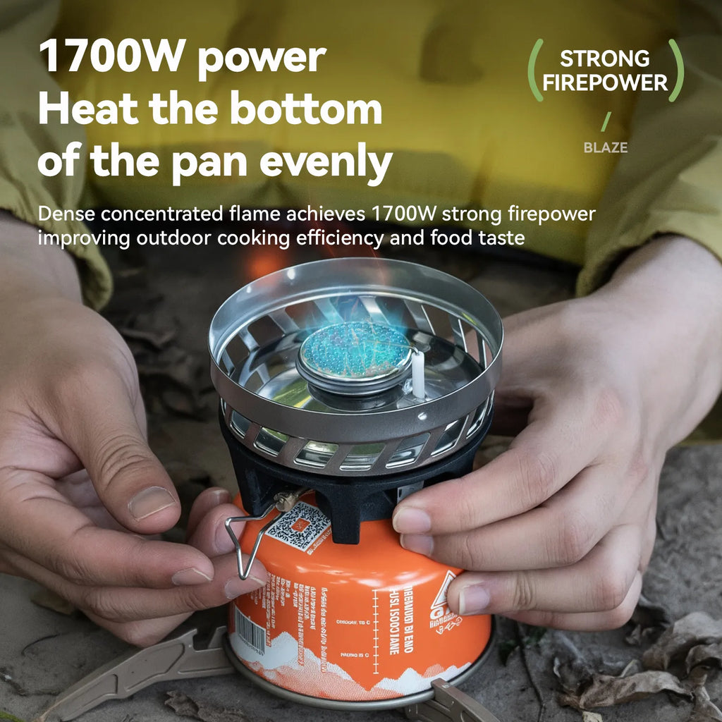 Sistema de estufa integrado de recogida de calor para acampadas, senderismo y aventuras al aire libre