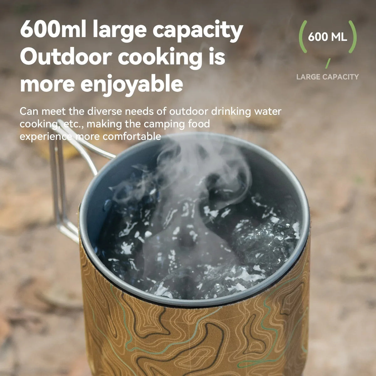 Sistema de estufa integrado de recogida de calor para acampadas, senderismo y aventuras al aire libre