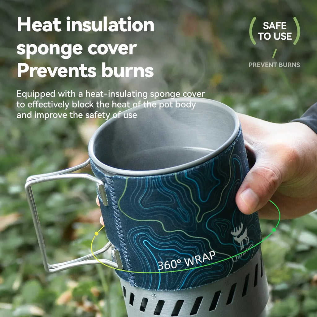 Sistema de estufa integrado de recogida de calor para acampadas, senderismo y aventuras al aire libre