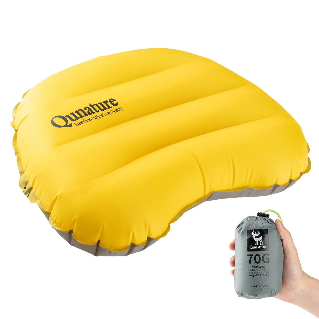 Almohada inflable ultraligera para acampar, para apoyo lumbar y cervical y para dormir en caminatas