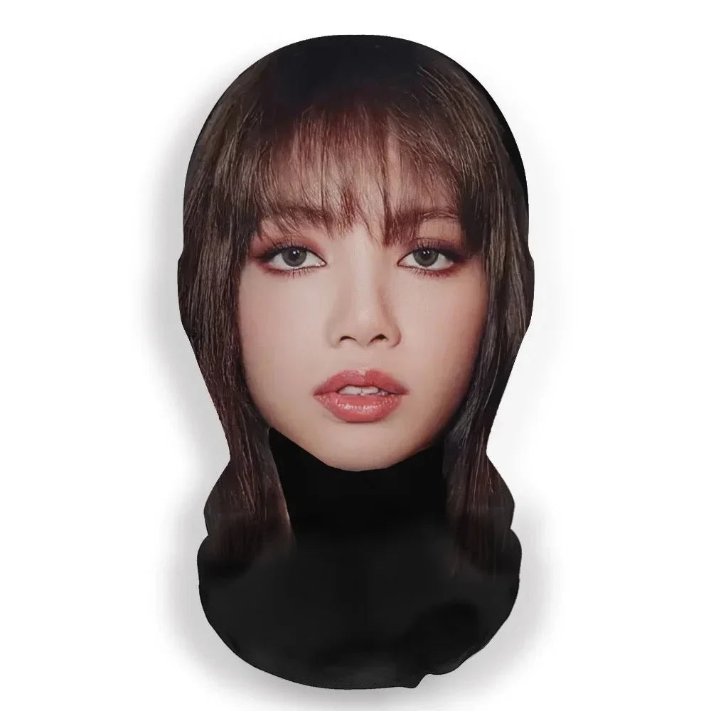 Realistisk 3D-kändisansiktsmask | Heltäckande cosplay-huvudbonad i nylon för Halloween