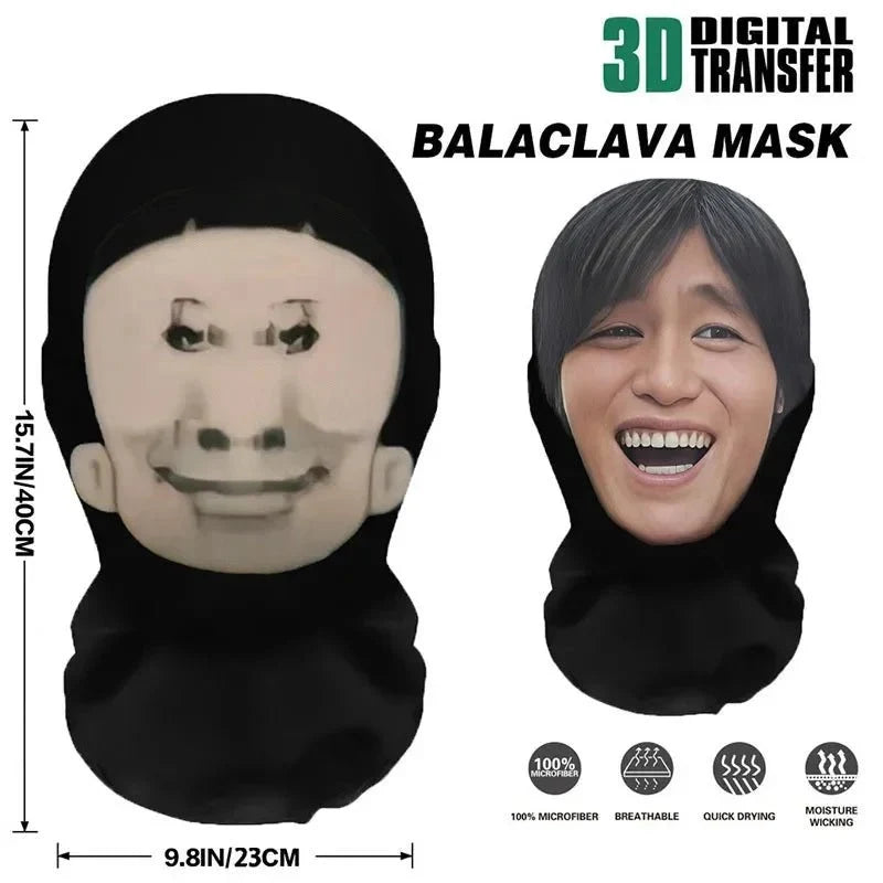 Realistisk 3D-kändisansiktsmask | Heltäckande cosplay-huvudbonad i nylon för Halloween