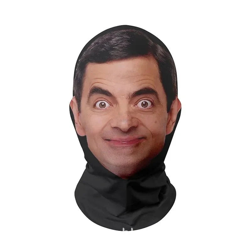 Realistisk 3D-kändisansiktsmask | Heltäckande cosplay-huvudbonad i nylon för Halloween