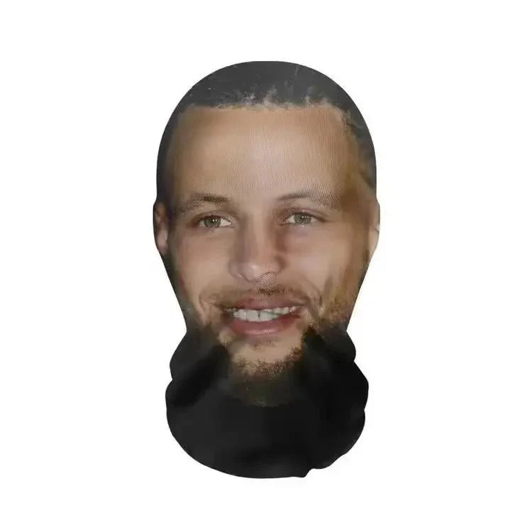 Realistisk 3D-kändisansiktsmask | Heltäckande cosplay-huvudbonad i nylon för Halloween
