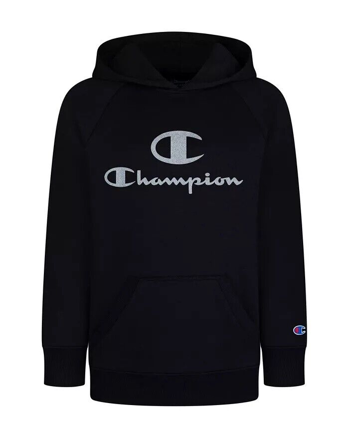 Sudadera con capucha con logotipo C de purpurina para niña Champion Big